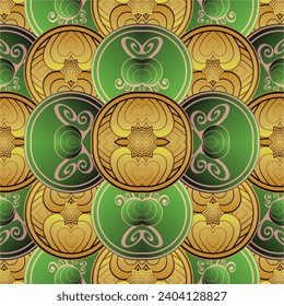 Patrón sin brillo con adorno abstracto. Ilustración vectorial dibujada a mano.