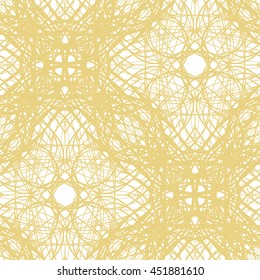 Seamless pattern with abstract ornament isolated on white (transparent) background. Vector illustration eps