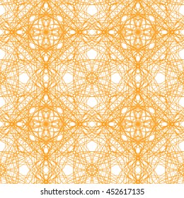 Seamless pattern with abstract ornament isolated on white (transparent) background. Vector illustration eps