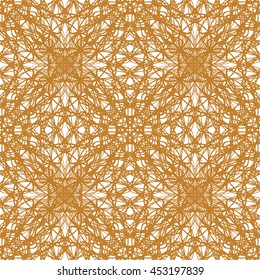 Seamless pattern with abstract ornament isolated on white (transparent) background. Vector illustration eps