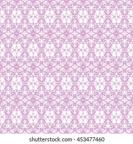 Seamless pattern with abstract ornament isolated on white (transparent) background. Vector illustration eps
