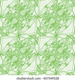 Seamless pattern with abstract ornament isolated on white (transparent) background. Vector illustration eps