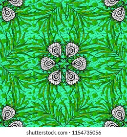 Seamless pattern with abstract ornament. Seamless pattern with Mandalas. Vector ornaments, background.