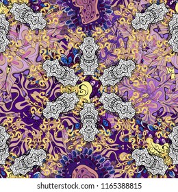 Seamless pattern with abstract ornament. Seamless pattern with Mandalas. Vector ornaments, background.
