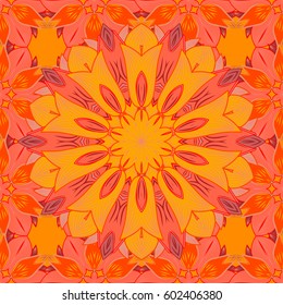Seamless pattern with abstract ornament. Seamless pattern with Mandalas. Vector ornaments, background.