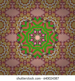 Seamless pattern with abstract ornament. Seamless pattern with Mandalas. Vector ornaments, background.