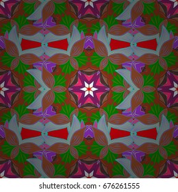 Seamless pattern with abstract ornament. Seamless pattern with Mandalas. Vector ornaments, background.