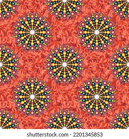 seamless pattern with abstract ornament. abstract seamless mosaic pattern.