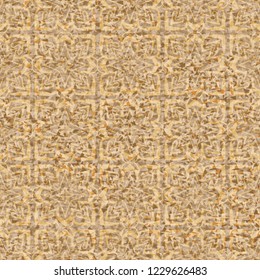 Seamless pattern. Abstract ornament on the background of the texture that has the color of the old paper.