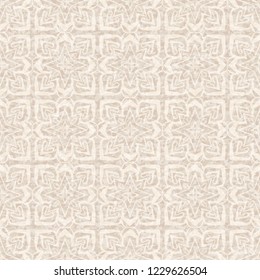Seamless pattern. Abstract ornament on the background of the texture that has the color of the old paper.