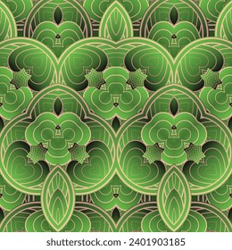 Seamless pattern with abstract ornament. Vector illustration. Can be used for wallpaper, pattern fills, web page background,surface textures.