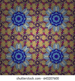 Seamless pattern with abstract ornament. Vector Hand drawn zentangle floral background.