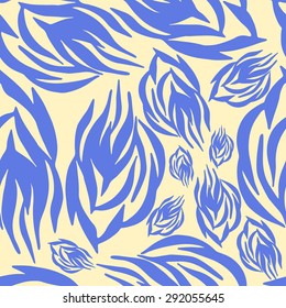 Seamless pattern with abstract ornament wave