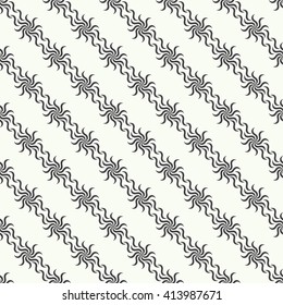 Seamless pattern. Abstract ornamental textured background. Retro stylish texture. Endlessly repeating floral tiles with flowers. Vector element of graphic design