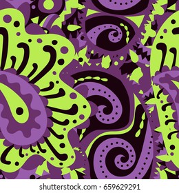 Seamless pattern with abstract ornaments.