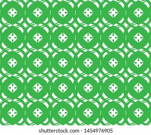 seamless pattern of abstract ornaments. The combination of curves with star shapes. Monochrome geometric background suitable for fabric and floor motifs.