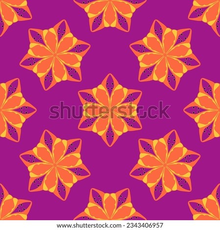 Seamless pattern with abstract ornaments. Decorative graphic design. 