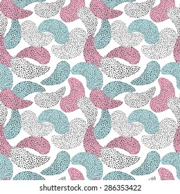 Seamless  pattern with abstract paisley style 2