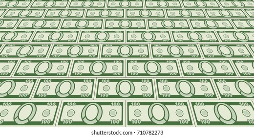 Seamless pattern of the abstract paper currency