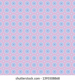 Seamless pattern of abstract pastel blue circles on a lilac background for fabric, wallpaper, tablecloths, prints and designs. The EPS file (vector) has a pattern that will smoothly fill any shape.
