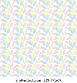 Patrón sin fisuras con hojas pasteles abstractas.Diseño vectorial para banners, souvenirs, textiles, papel envolvente, impresiones, decoraciones, embalaje.
