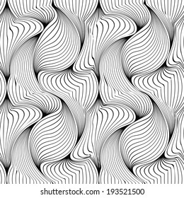 Seamless pattern with abstract petals - the basis for your design wallpaper and fabric