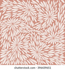 Seamless pattern with abstract petals. Stylish template can be used for handicraft, linen, card, wallpaper art and more creative designs.