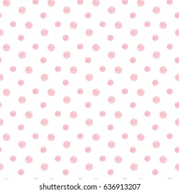 Seamless Pattern of Abstract Pink Dot on White Background