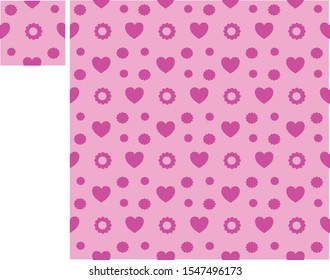 Seamless pattern with abstract pink heart shape on light pink background Can be used for gift wrapping design for textiles, wedding cards. Pattern Isolated Background