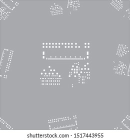 Seamless pattern with abstract placement of solder mask for components (IC CHIP). white for solder paste PCB components on grey background