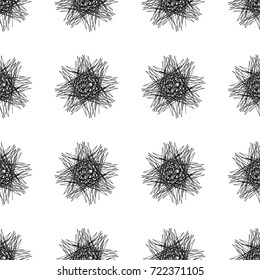 Seamless pattern of abstract polygonal broken lines of figures on white background vector illustration