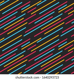 Seamless pattern of abstract and random colourful line for background or poster