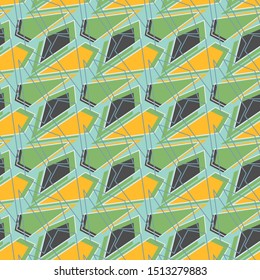 Seamless pattern with abstract rhombus elements.