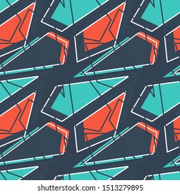 Seamless pattern with abstract rhombus elements.