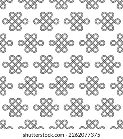 Seamless pattern of abstract rope celtic knots