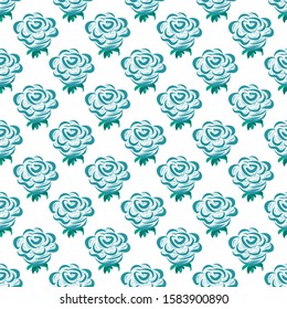 Seamless pattern with abstract roses. Spring floral ornament. Sketch for fashion illustration, printing, poster, banner, notebook, textile.Vector illustration.
