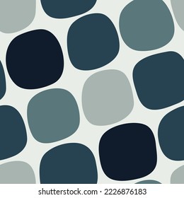 Seamless pattern with abstract round shapes