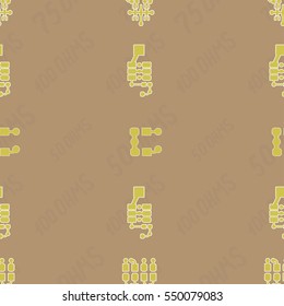 Seamless pattern with abstract routing on colorful background with lettering "50 OHMS, 75 OHMS, 100 OHMS". Abstract pcb design.