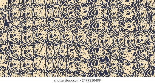 seamless pattern abstract scribble, hand drawn of tangle scrawl sketch. Vector illustration