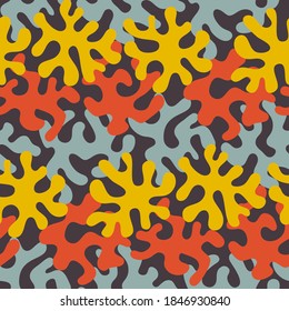 Seamless pattern with abstract shapes