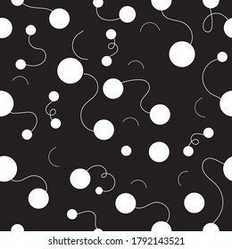 Seamless pattern. Abstract shapes.  Applicable for textile design, as print.  Vector illustration