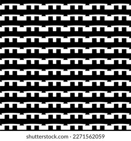  Seamless pattern with  abstract shapes. Black and white geometric  wallpaper. Repeating pattern for decor, textile and fabric.Abstraction art.