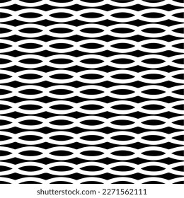  Seamless pattern with  abstract shapes. Black and white geometric  wallpaper. Repeating pattern for decor, textile and fabric.Abstraction art.