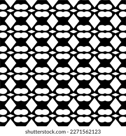  Seamless pattern with  abstract shapes. Black and white geometric  wallpaper. Repeating pattern for decor, textile and fabric.Abstraction art.