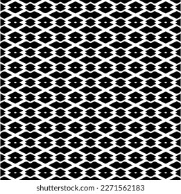  Seamless pattern with  abstract shapes. Black and white geometric  wallpaper. Repeating pattern for decor, textile and fabric.Abstraction art.