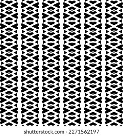  Nahtloses Muster mit abstrakten Formen. geometrische Tapete in Schwarz-Weiß. Wiederholung Muster für Dekoration, Textilien und Stoff.Abstraktion Kunst.