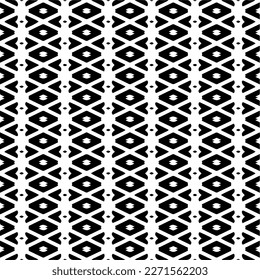  Seamless pattern with  abstract shapes. Black and white geometric  wallpaper. Repeating pattern for decor, textile and fabric.Abstraction art.