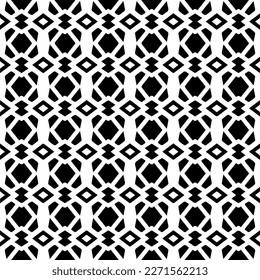  Seamless pattern with  abstract shapes. Black and white geometric  wallpaper. Repeating pattern for decor, textile and fabric.Abstraction art.