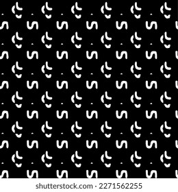  Patrón sin brillo con formas abstractas. Papel de pared geométrico en blanco y negro. Patrón repetitivo de decoración, textil y de tela.Arte abstracto.