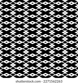  Seamless pattern with  abstract shapes. Black and white geometric  wallpaper. Repeating pattern for decor, textile and fabric.Abstraction art.